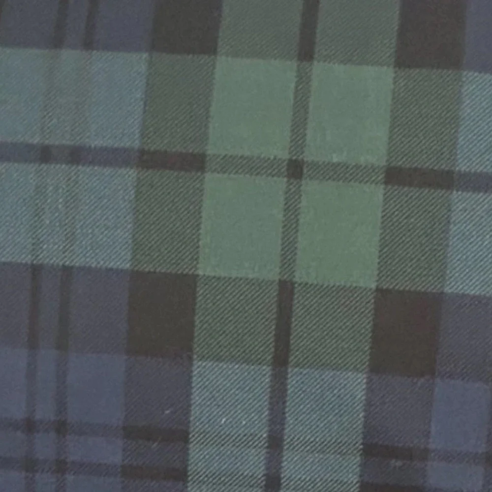 Tommy Hilfiger Green and Blue Plaid Twin Cotton Comforter Set 68”x88”